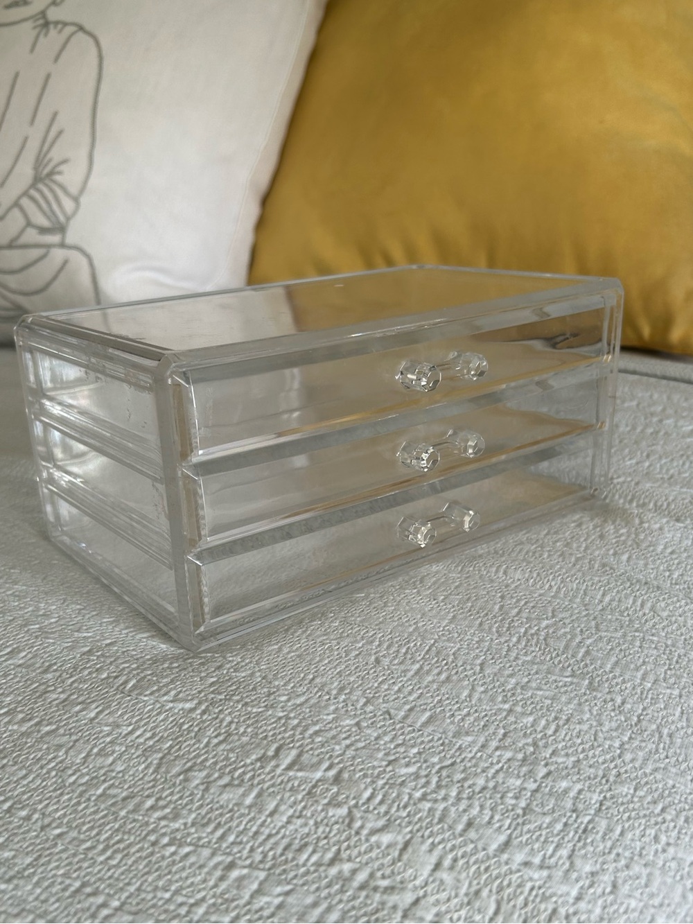 Clear Acrylic 3 Drawer Jewelry/Desk Organizer